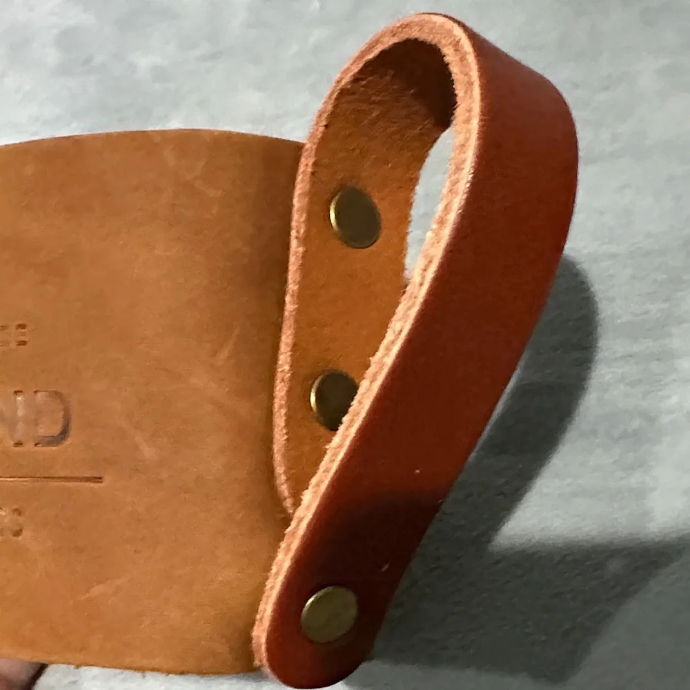 Portland Leather Goods PLG Warm Brown Leather Cup coffee Holder with Handle NWOT - Picture 3 of 5